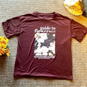 Guide to flowers Floral T-Shirt SHEIN Size M Aesthetic Women’s Men’s Teens Cute